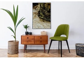 Sedia da pranzo BOVIO 86x48 cm luce verde/faggio