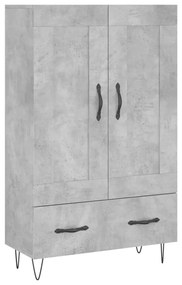 Credenza grigio cemento 69,5x31x115 cm in legno multistrato