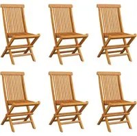 Sedie da Giardino Pieghevoli 6 pz in Legno Massello di Teak cod mxl 45315