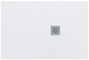 Piatto doccia in resina Strato bianco L 120 x L 70 x H 2.5 cm effetto pietra