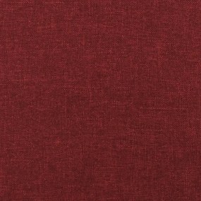 Poggiapiedi Rosso Vino 60x60x36 cm in Tessuto e Similpelle