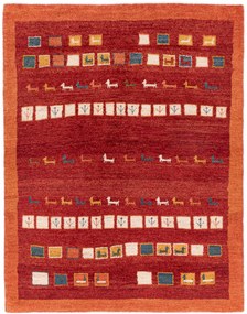 Gabbeh Tappeto persiano 150x190 Rosso (Iran) Annodato A Mano