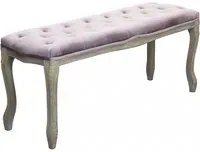 Panca Misty in Velluto Rosa 110x36x47 h cm in Legno Rosa