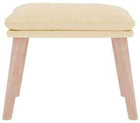 Poggiapiedi crema 45x29,5x35 cm in tessuto