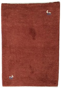 Gabbeh Tappeto 90 x 60 Rosso (Iran) Annodato A Mano