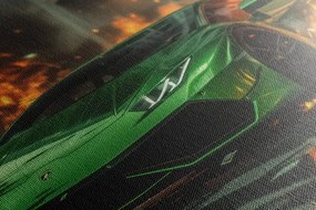 Quadro su tela – Lamborghini Huracán verde
