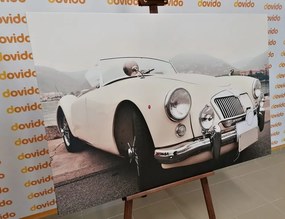 Stampa su tela – Vettura d'epoca bianca di lusso