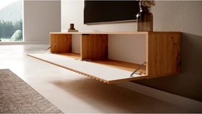 Mobile TV Sospeso Listellato 175 Cm Rovere E Nero Astra