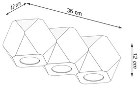 Faretto di colore naturale 12x36 cm Vige – Sollux