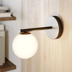 SIGMA Applique Gama in nero con sfera in vetro