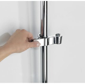 Supporto per soffione doccia in acciaio inox in argento lucido - Wenko