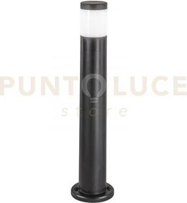 Paletto focus nero tondo 1 luce attacco gu10 ip65 17,5x77,5cm