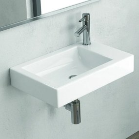 Lavabo sospeso 55 cm rubinetto destra Litos-MN55 - KAMALU