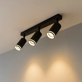 Faretto PIPE 3xGU10/10W/230V nero