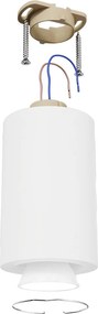 Plafoniera Ø70 x 110mm GU10 in Gesso Pitturabile Cilindrica