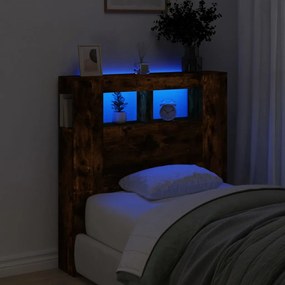 Testiera Led Rovere Fumo 100x18,5x103,5 Cm Legno Multistrato /