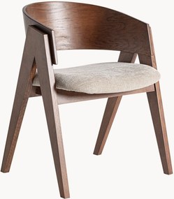 Sedia con braccioli in legno di quercia Madiran