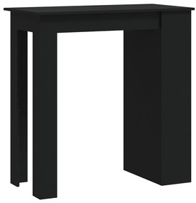 Tavolino da bar con ripiani nero 102x50x103,5 cm in truciolato