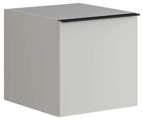 Struttura semi colonna da bagno Pixel 1 anta laccato opaco grigio pastello L 40 x H 40 x P 45.5 cm