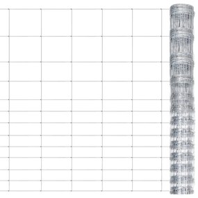 Recinzione Da Giardino İn Acciaio Zincato 50x1,5 M Argento /