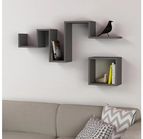 SET 2x Mensola FOLLOW antracite