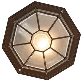 Plafoniera rustica marrone ruggine 26,5 IP44 - Bri