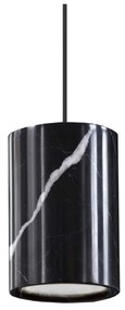 Terence Woodgate - Solid Lampada a Sospensione Cilindro Nero Marquina Marmo