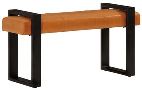 Panca Nera E Marrone 110 Cm İn Vera Pelle Di Capra /