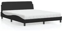 Letto con Materasso Nero 160x200 cm in Similpelle 3208437