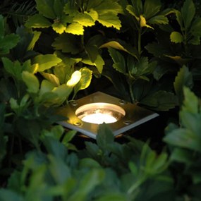 Set di 5 faretti da incasso in acciaio IP65 - Basic Square