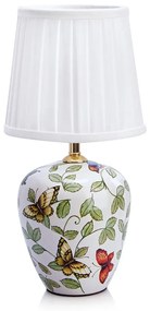 Lampada da tavolo bianca con paralume in tessuto (altezza totale 33 cm) Mansion – Markslöjd