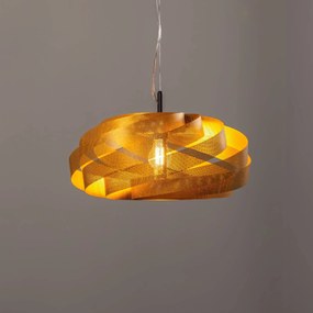 Lampada a sospensione Vento Euluna, dimmerabile, Ottone / Oro, Soggiorno / Sala da pranzo, Metallo, Moderno, Lampada a sospensione