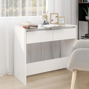Tavolo Consolle Bianco 89x41x76,5 Cm İn Acciaio /