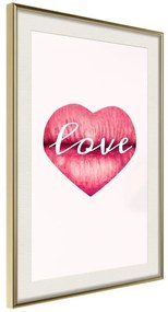 Poster  Kiss of Love  Cornice Quadri Cornice d'oro con passe-partout, Larghezza x Altezza Home decor 40x60