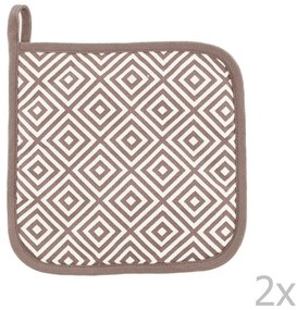 Presine in set in cotone 2 pz Geo – Tiseco Home Studio