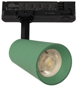 Faro LED 30W Trifase Verde CRI92 Bianco Variabile 38° - Bridgelux LED Colore Bianco Variabile CCT