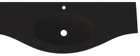 Lavabo a incasso semicerchio Vague in vetro nero