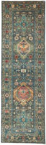 Samarkand Tappeto orientale 80x250 Verde (Pakistan) Annodato A Mano