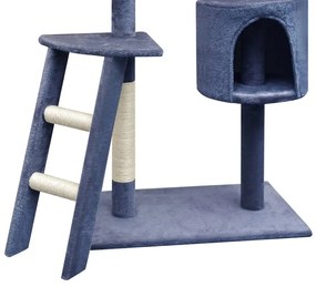 Albero per gatti con tiragraffi sisal 150 cm blu scuro