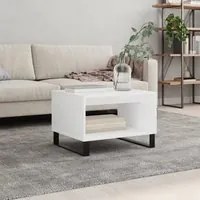 Tavolino da Salotto Bianco 60x50x40 cm in Legno Multistratocod mxl 127600