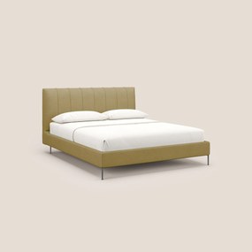 Calliope letto imbottito piedini alti completamente sfoderabile in tessuto smacchiabile T17 giallo