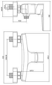Cersanit S951-384 - Rubinetto doccia LARGA oro