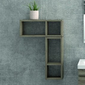 Pensile bagno aperto dimensioni 55x20x15cm con piano interno SP-45A - KAMALU