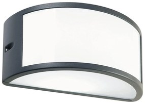 Applique Esterno Moderna Emerson Alluminio Nero Bianco 1 Luce E27 Ip54