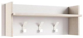 Appendiabiti da avvitare  ingresso in legno bianco L 90 x H 34 cm