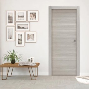 Porta interna scorrevole Cambridge in legno colore rovere grigio, L 90 x H 210 cm, apertura reversibile