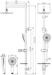 BATH DELUXE 31-120-02-02-00 - Set da doccia MARTOFTE opaco nero