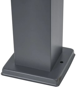 Lampada da esterno grigio scuro con vetro opale 45 cm IP44 con presa e sensore di movimento - Malios