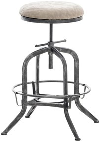 Barhocker Avadi Vintage Kunstleder antik-silber