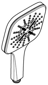 GROHE 26550000 - RAINSHOWER SMARTACTIVE 130 CUBE Doccia a mano, cromata lucida